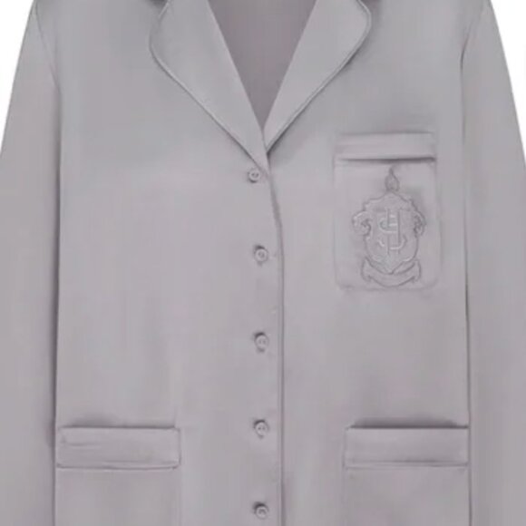 NWOT SKIMS HOTEL SKIMS SHINE LONG SLEEVE BUTTON UP/Bottoms Size L - Picture 2 of 5